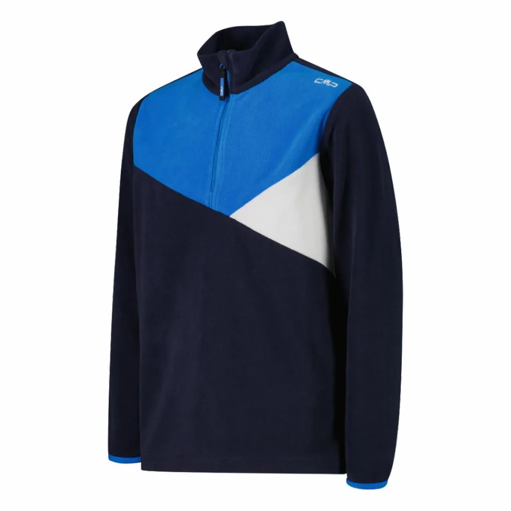 Sweatshirt mit halblangem Reißverschluss aus Arctic Fleece für Jungen mit geometrischen Details>CMP Outlet