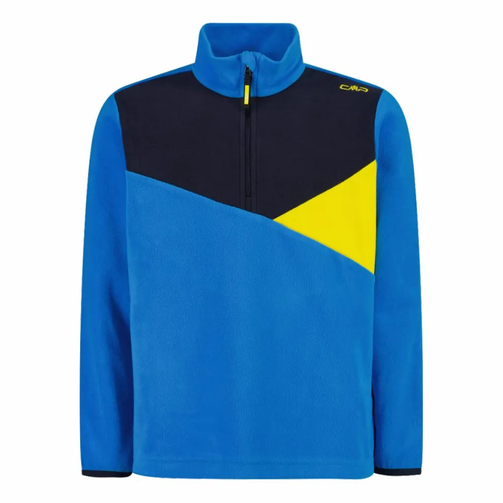 Sweatshirt mit halblangem Reißverschluss aus Arctic Fleece für Jungen mit geometrischen Details>CMP Outlet