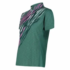 Technisches Radsport-T-Shirt für Damen mit kurzem Reißverschluss><noscript><img width=