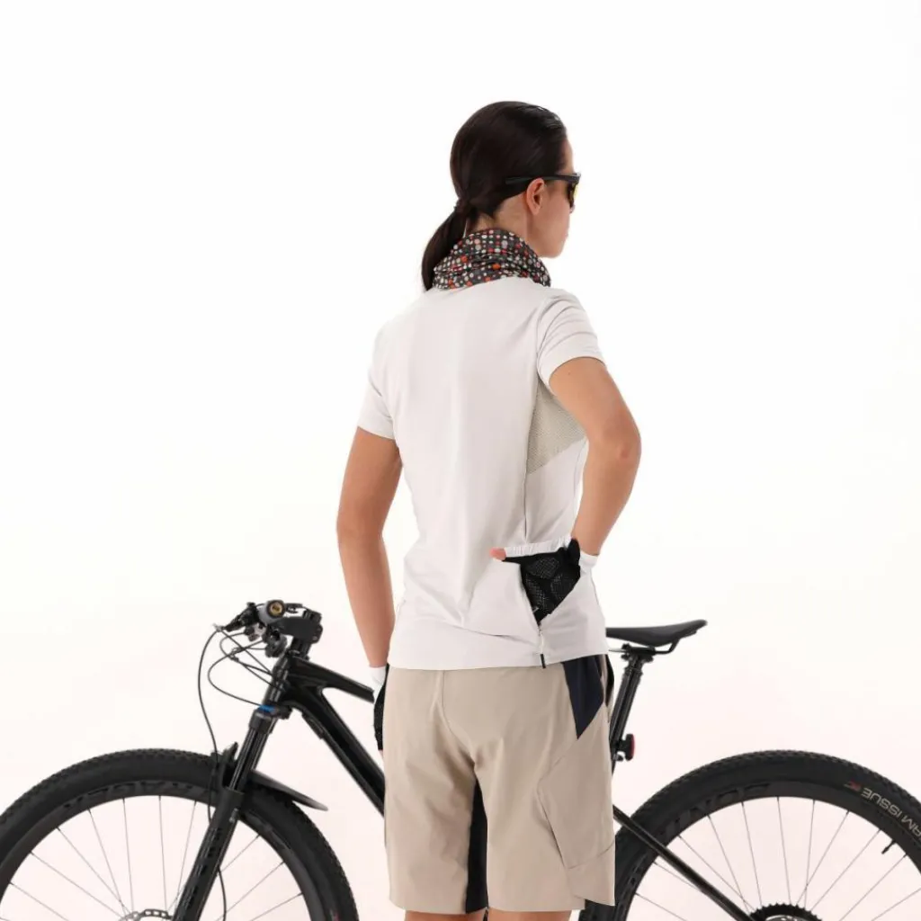 Technisches Radsport-T-Shirt für Damen mit kurzem Reißverschluss und Brusttasche>CMP Outlet