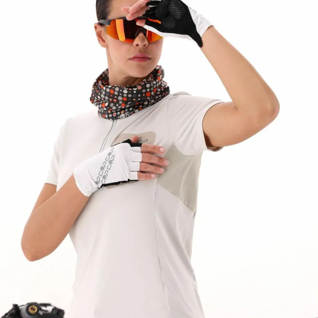 Technisches Radsport-T-Shirt für Damen mit kurzem Reißverschluss und Brusttasche>CMP Outlet
