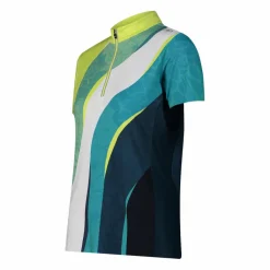 Technisches Radsport-T-Shirt für Damen mit kurzem Reißverschluss><noscript><img width=