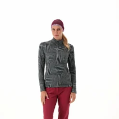 Unlimitech – Bedruckte Half-Zip-Fleeceshirt aus Softech Damen><noscript><img width=