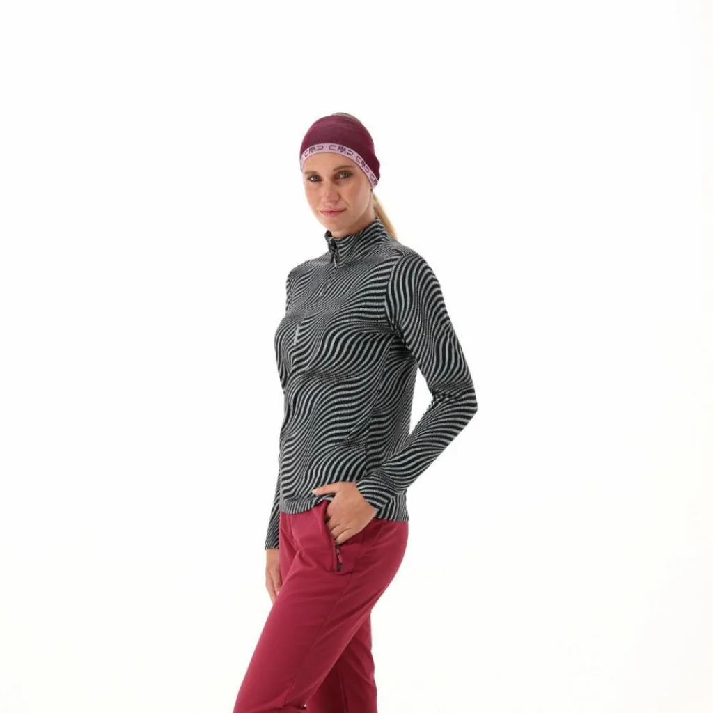 Unlimitech – Bedruckte Half-Zip-Fleeceshirt aus Softech Damen>CMP Best