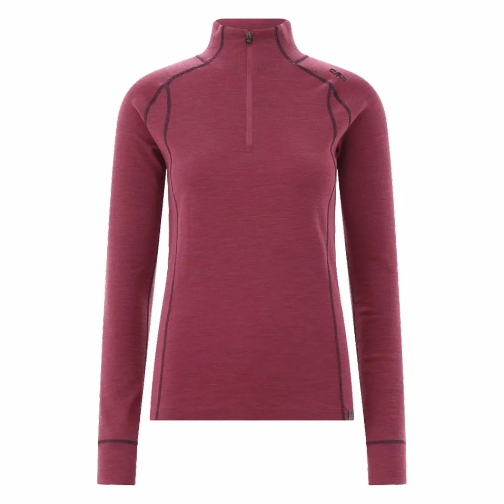 Unlimitech – Thermoshirt mit langen Ärmeln für Damen aus Merino mit halblangem Reißverschluss>CMP New