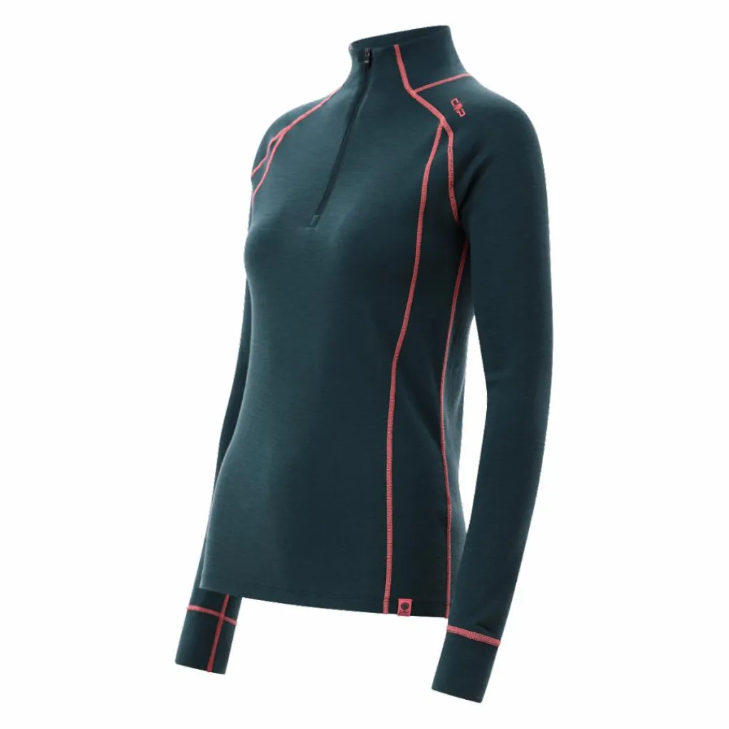 Unlimitech – Thermoshirt mit langen Ärmeln für Damen aus Merino mit halblangem Reißverschluss>CMP New