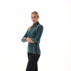 Unlimitech – Thermoshirt mit langen Ärmeln für Damen aus Merino mit halblangem Reißverschluss><noscript><img width=