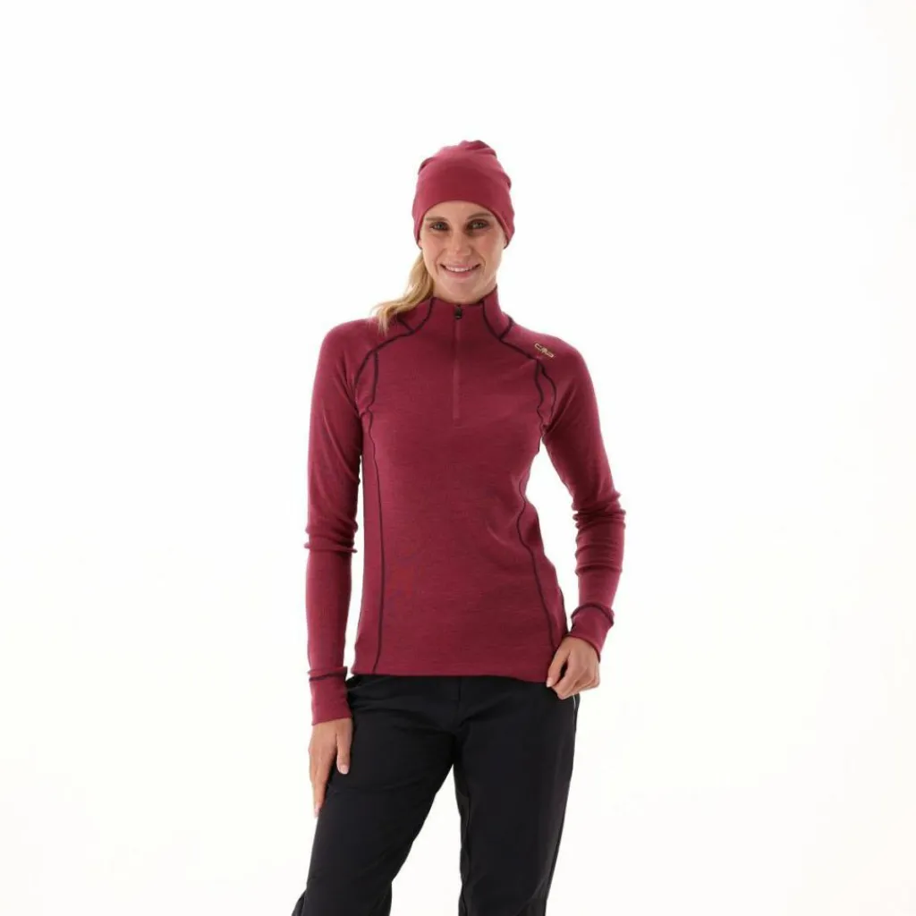 Unlimitech – Thermoshirt mit langen Ärmeln für Damen aus Merino mit halblangem Reißverschluss>CMP New