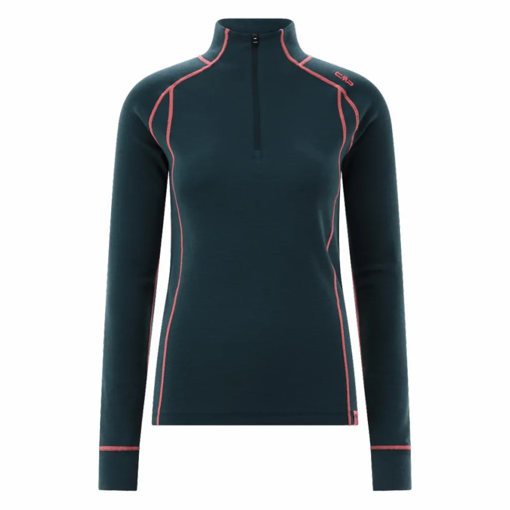 Unlimitech – Thermoshirt mit langen Ärmeln für Damen aus Merino mit halblangem Reißverschluss>CMP New