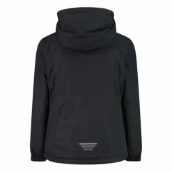 Wasserdichte Mädchenjacke aus Ripstopgewebe mit Kapuze><noscript><img width=