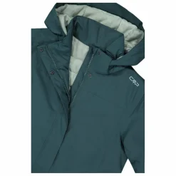 Wasserdichter Damen-Parka aus Ripstopgewebe mit abnehmbarer Kapuze><noscript><img width=