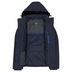 Wattierte Herrenjacke mit abnehmbarer Kapuze><noscript><img width=
