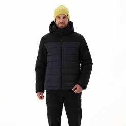 Wattierte Herrenjacke mit abnehmbarer Kapuze><noscript><img width=