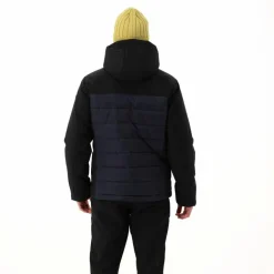 Wattierte Herrenjacke mit abnehmbarer Kapuze><noscript><img width=