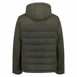 Wattierte Herrenjacke mit abnehmbarer Kapuze><noscript><img width=