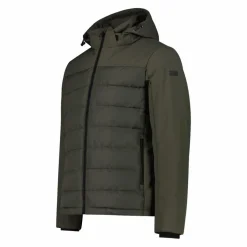 Wattierte Herrenjacke mit abnehmbarer Kapuze><noscript><img width=