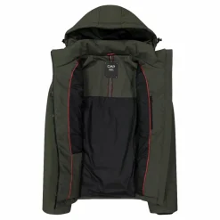 Wattierte Herrenjacke mit abnehmbarer Kapuze><noscript><img width=