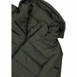 Wattierte Herrenjacke mit abnehmbarer Kapuze><noscript><img width=