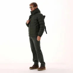 Wattierte Herrenjacke mit regulierbarer Kapuze><noscript><img width=