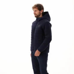 Wattierte Jacke aus Knit Tech für Herren mit Kapuze><noscript><img width=