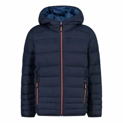Wattierte Jungenjacke mit Kapuze><noscript><img width=