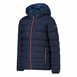 Wattierte Jungenjacke mit Kapuze><noscript><img width=