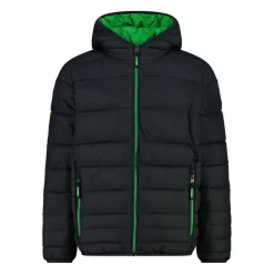 Wattierte Jungenjacke mit Kapuze><noscript><img width=