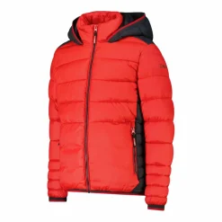 Wattierte Jungenjacke mit Kapuze><noscript><img width=