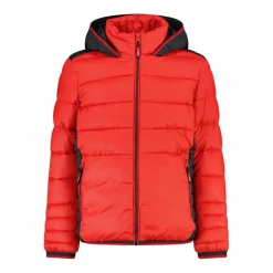 Wattierte Jungenjacke mit Kapuze><noscript><img width=