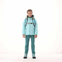 Wattierte Steppjacke mit Kapuze für Mädchen><noscript><img width=