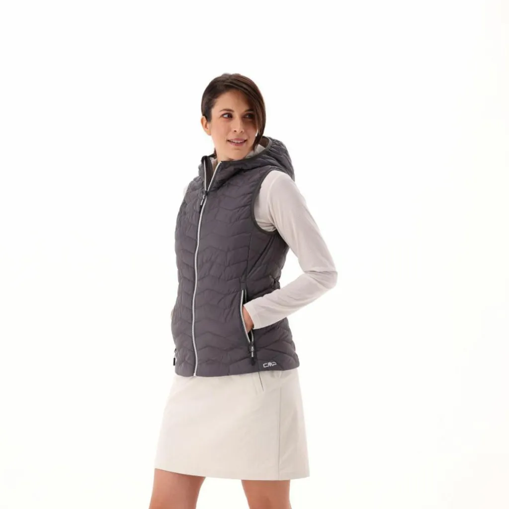 Wattierte Weste mit Kapuze für Damen>CMP New