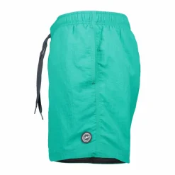 Zweifarbige Bermuda-Badeshorts><noscript><img width=